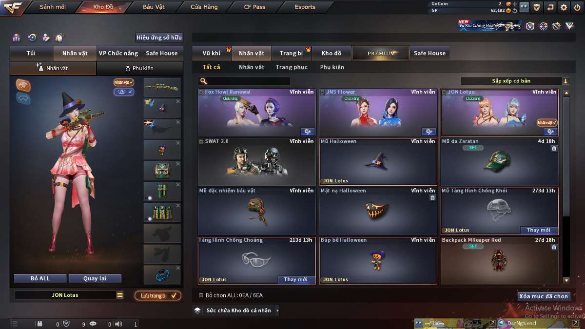 shop acc cf uy tin gia re